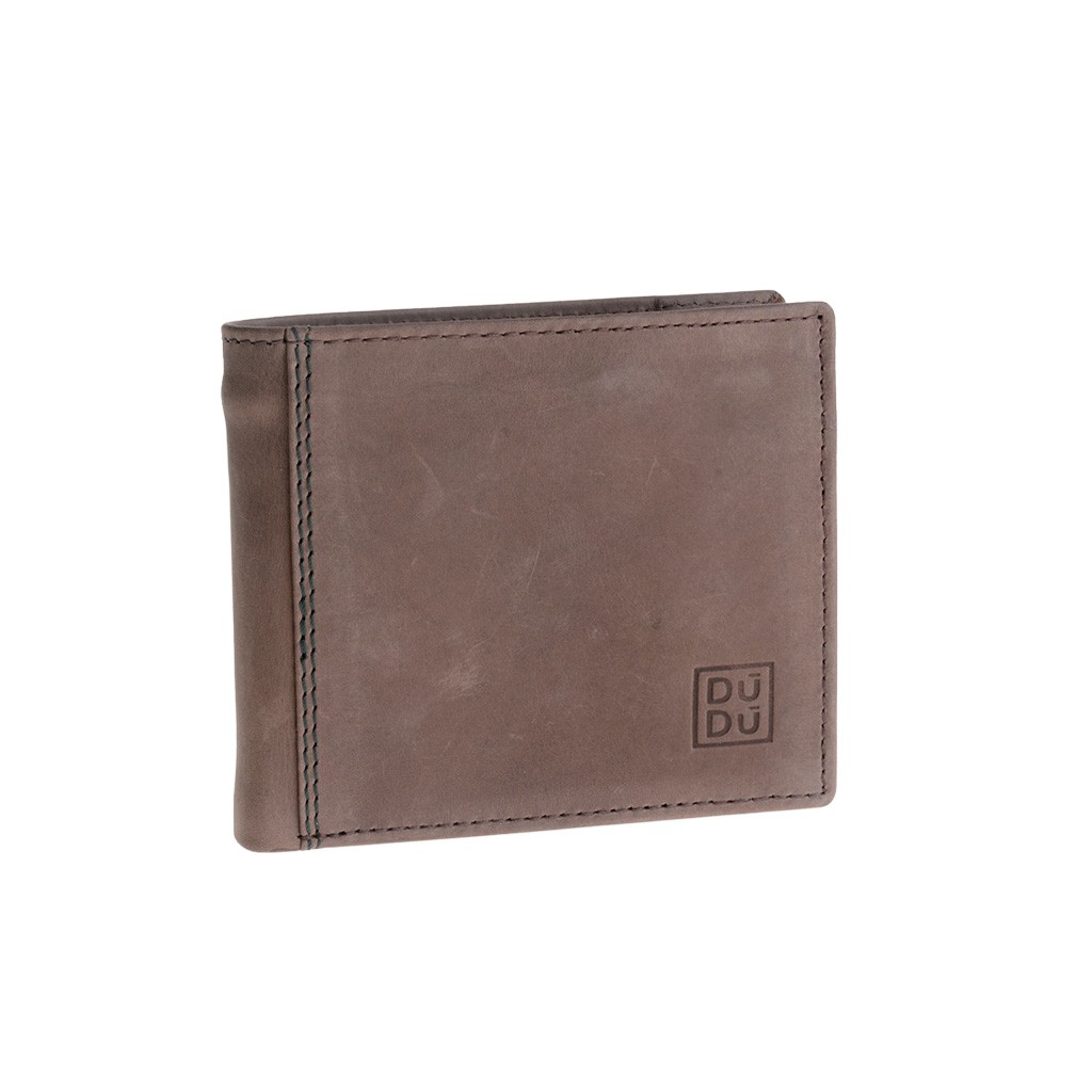 DuDu Mans vintage leather wallet - Cacao