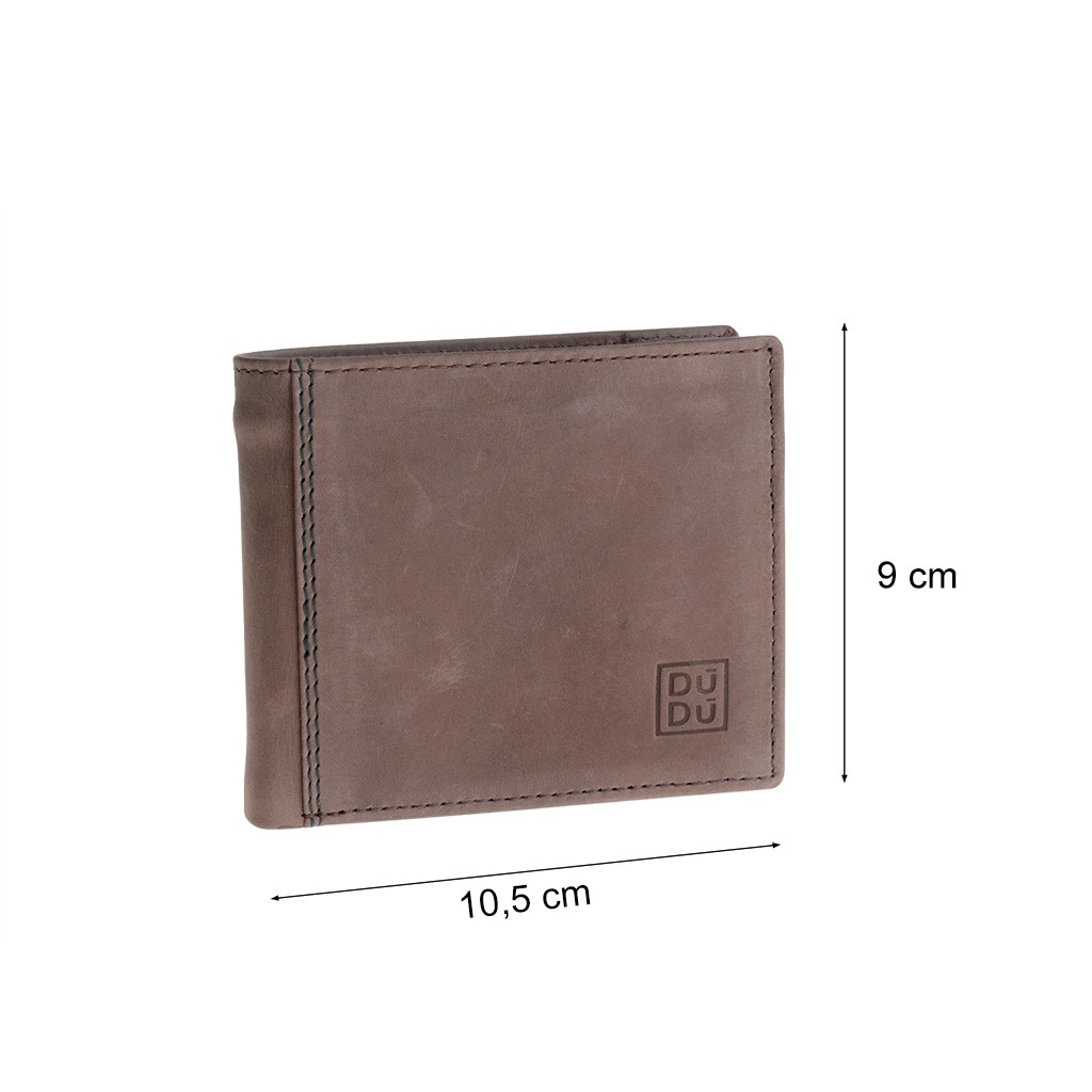 DuDu Mans vintage leather wallet - Cacao