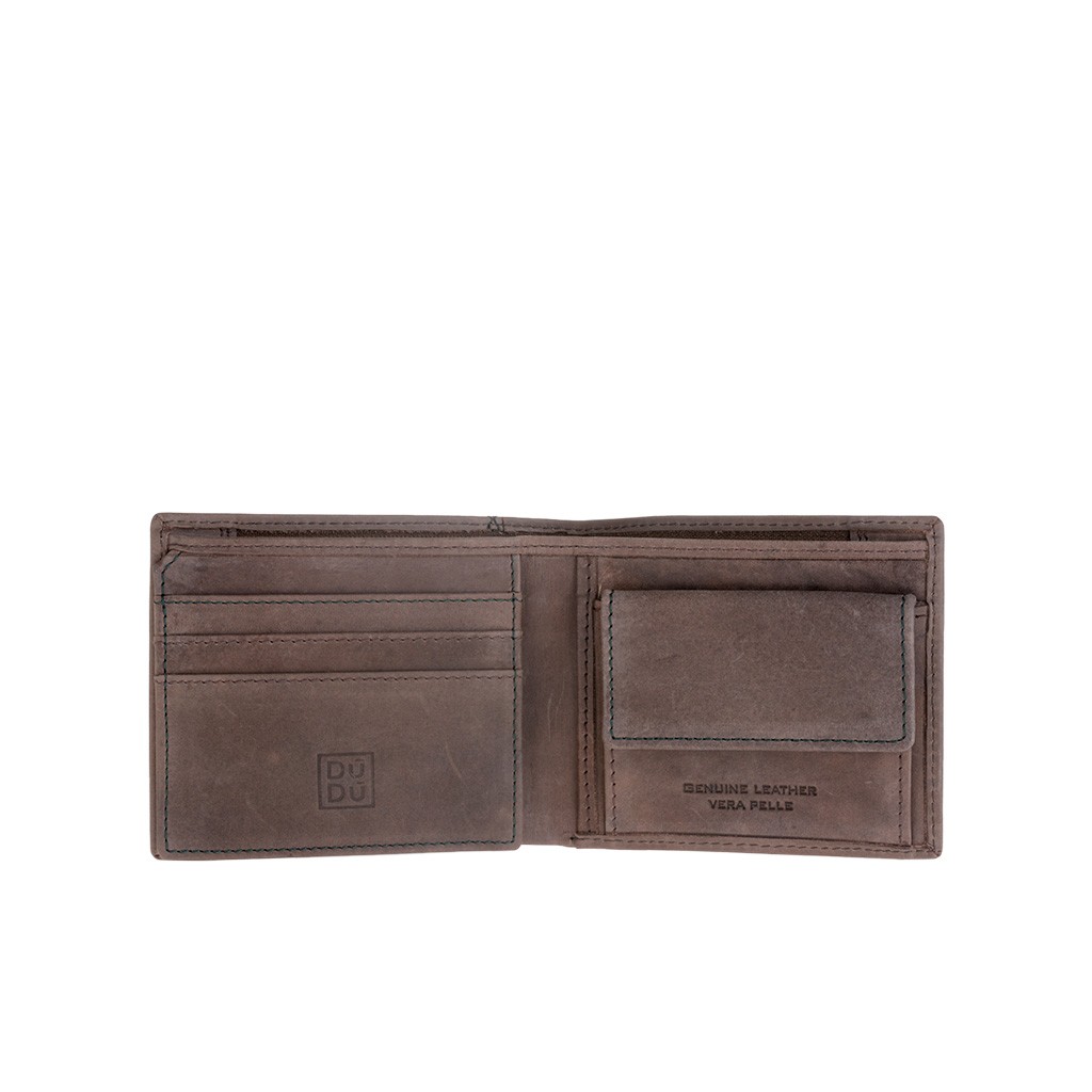 DuDu Mans vintage leather wallet - Cacao