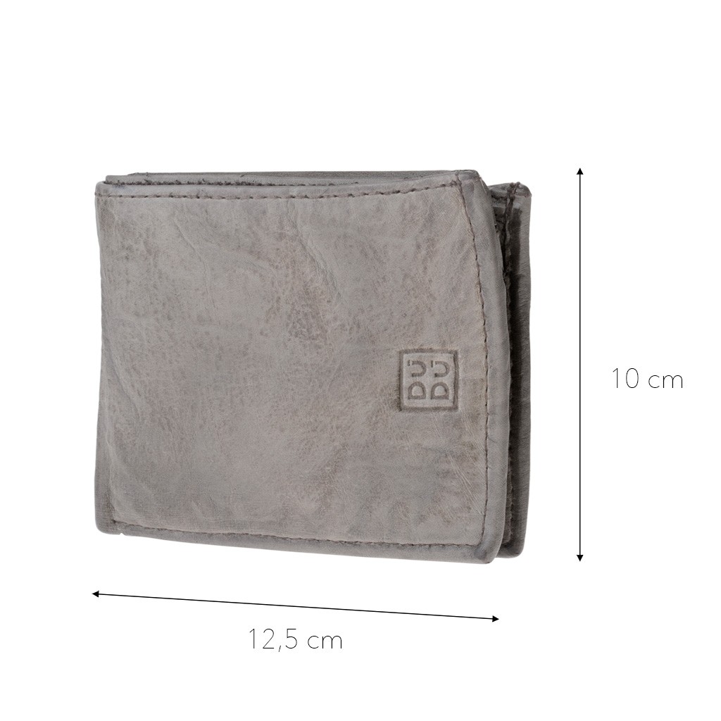 DuDu Mans hand-made soft natural high quality leather wallet - Gray