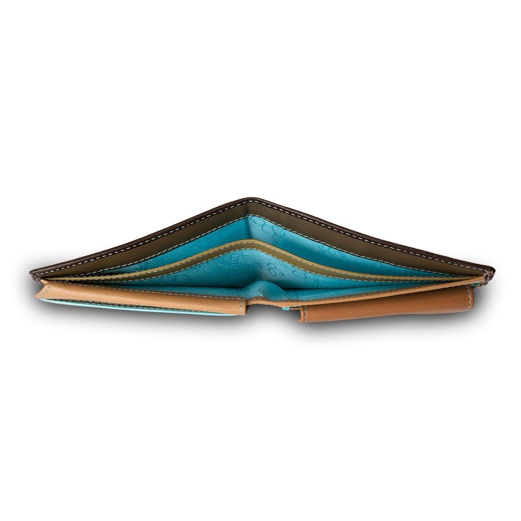 DuDu ארנק עור עם תא למטבעות - חום