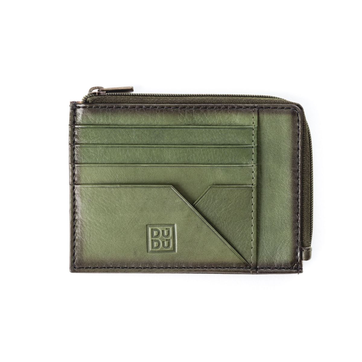 DuDu Flat Leather Wallet - Green