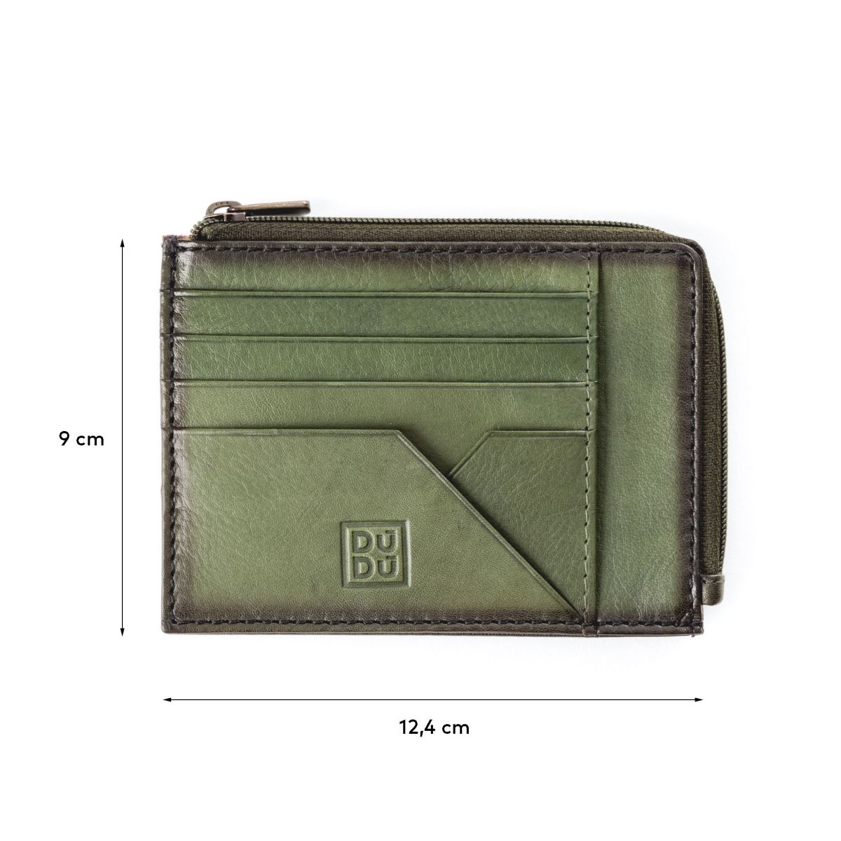 DuDu Flat Leather Wallet - Green