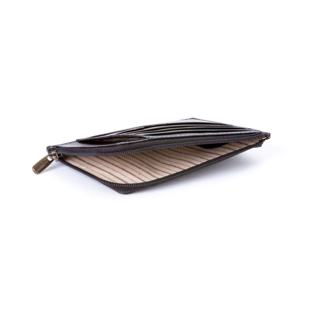 DuDu Flat Leather Wallet - Black