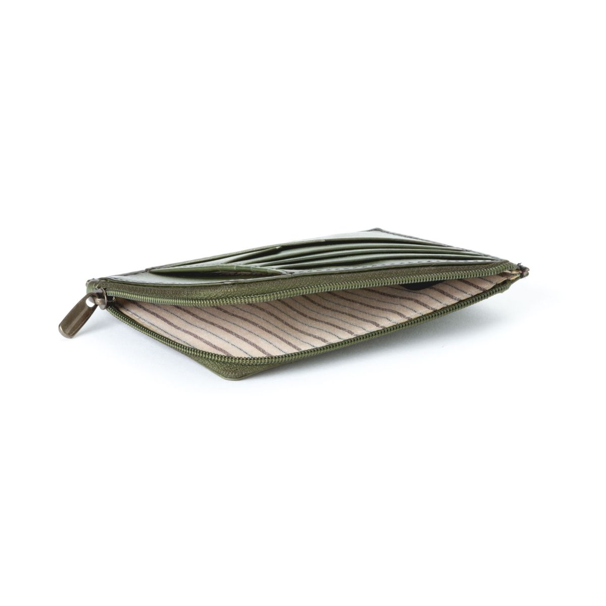 DuDu Flat Leather Wallet - Green