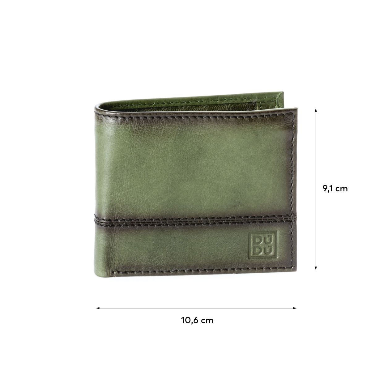 DuDu Unique Leather Wallet With Coin Purse - Green