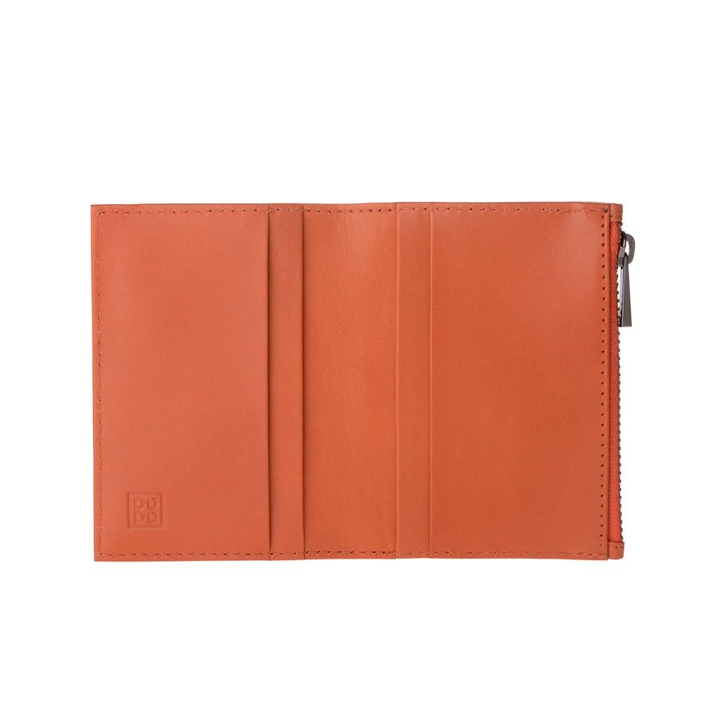 Zip-It Minimalist Leather Wallet - Orange