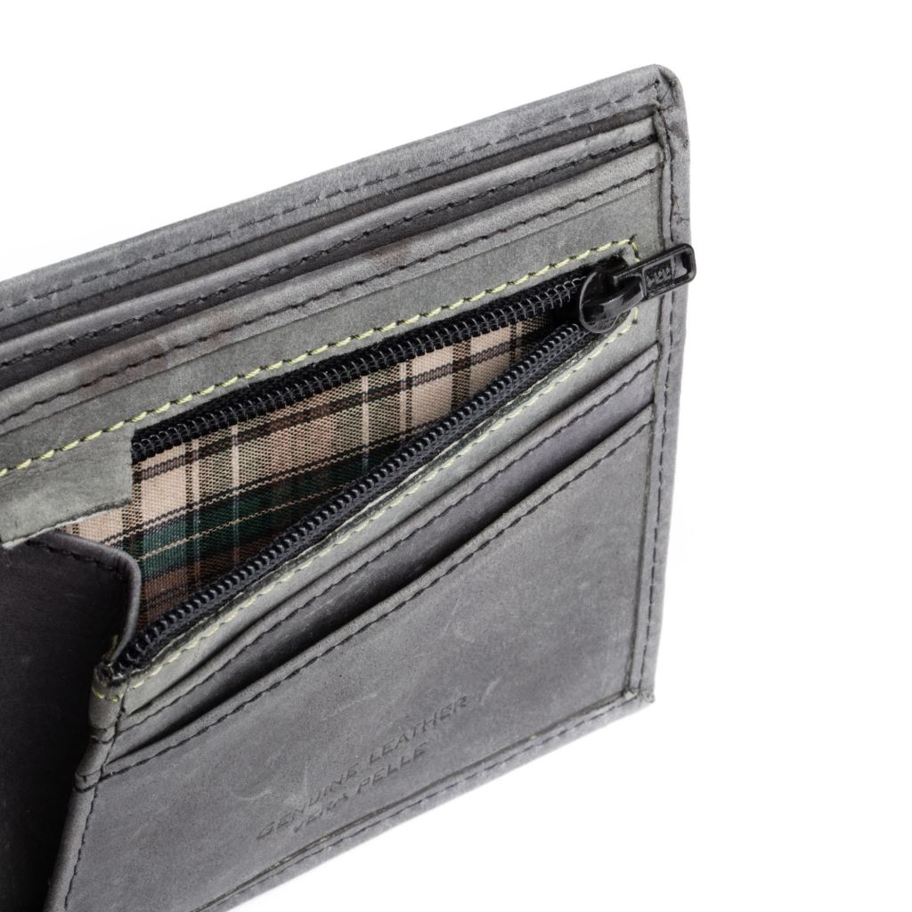 DuDu Mens vintage leather wallet - Black