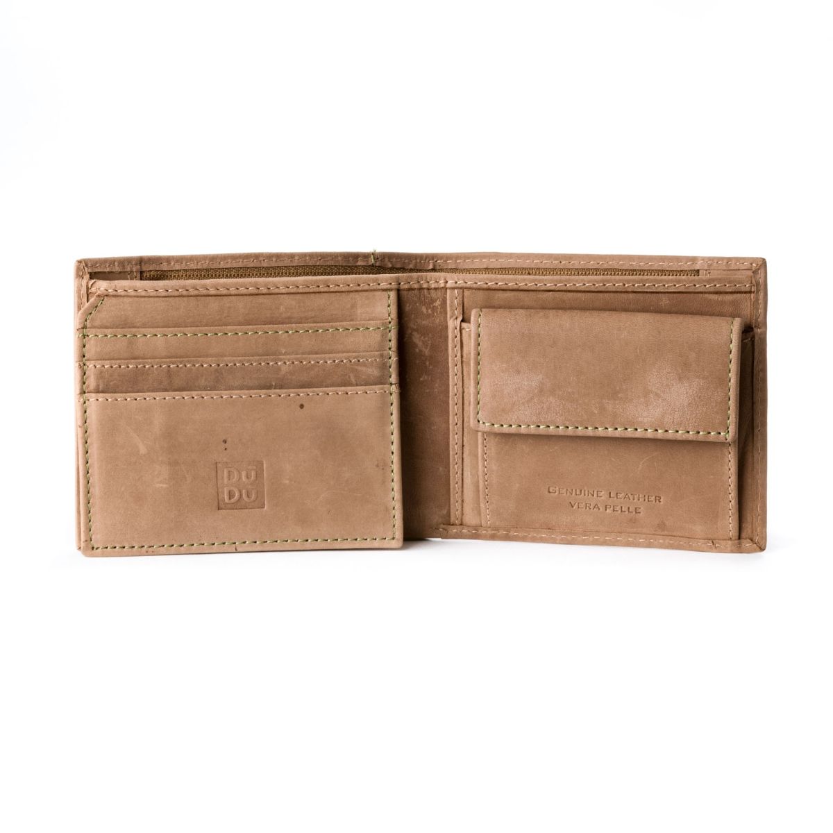 DuDu Mans vintage leather wallet - Tan