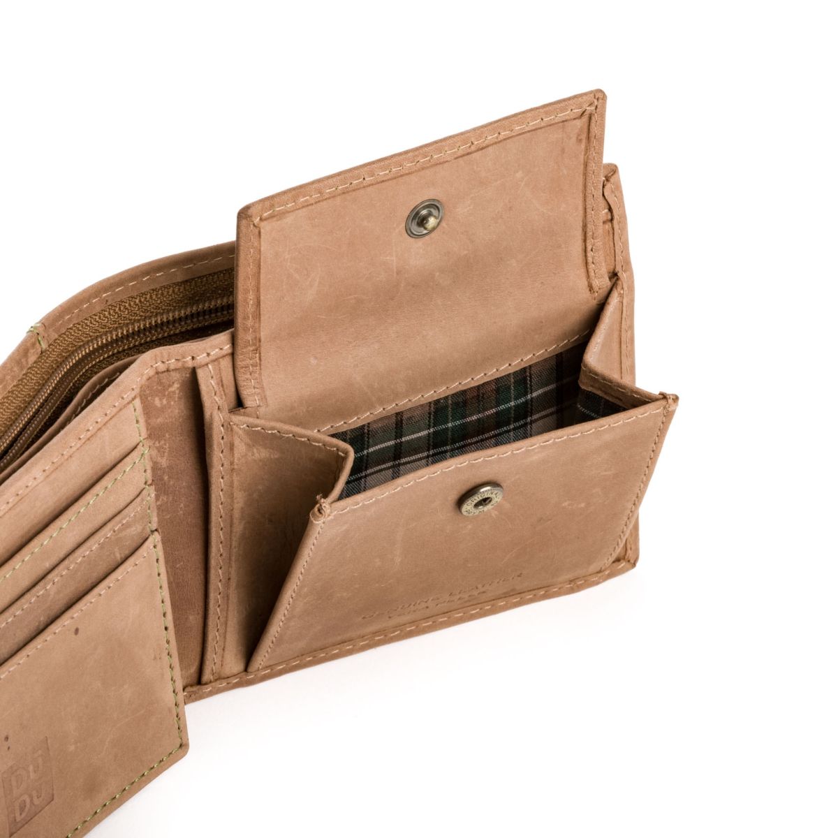 DuDu Mans vintage leather wallet - Tan