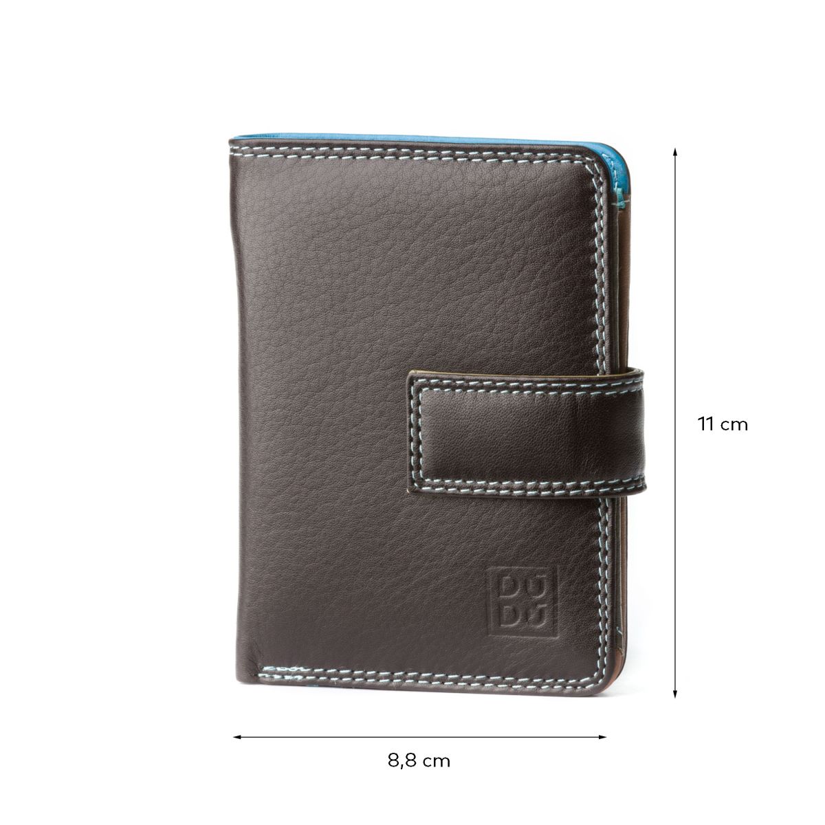 DuDu Small Womans Wallet Trifold Wallet - Dark Brown