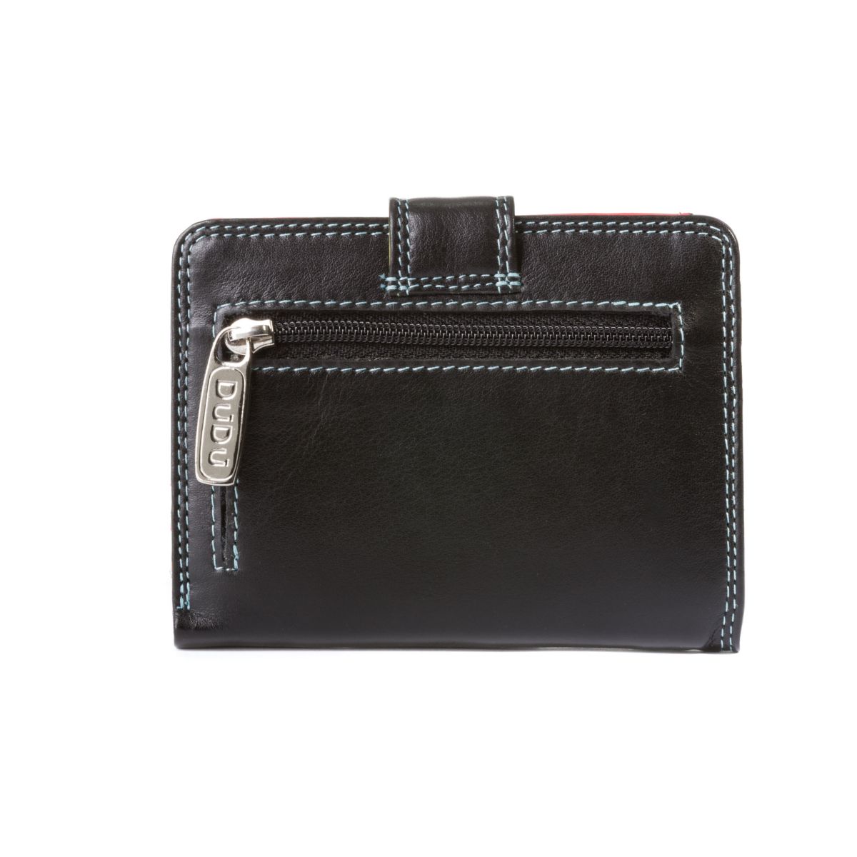 DuDu Small Womans Wallet Trifold Wallet - Black