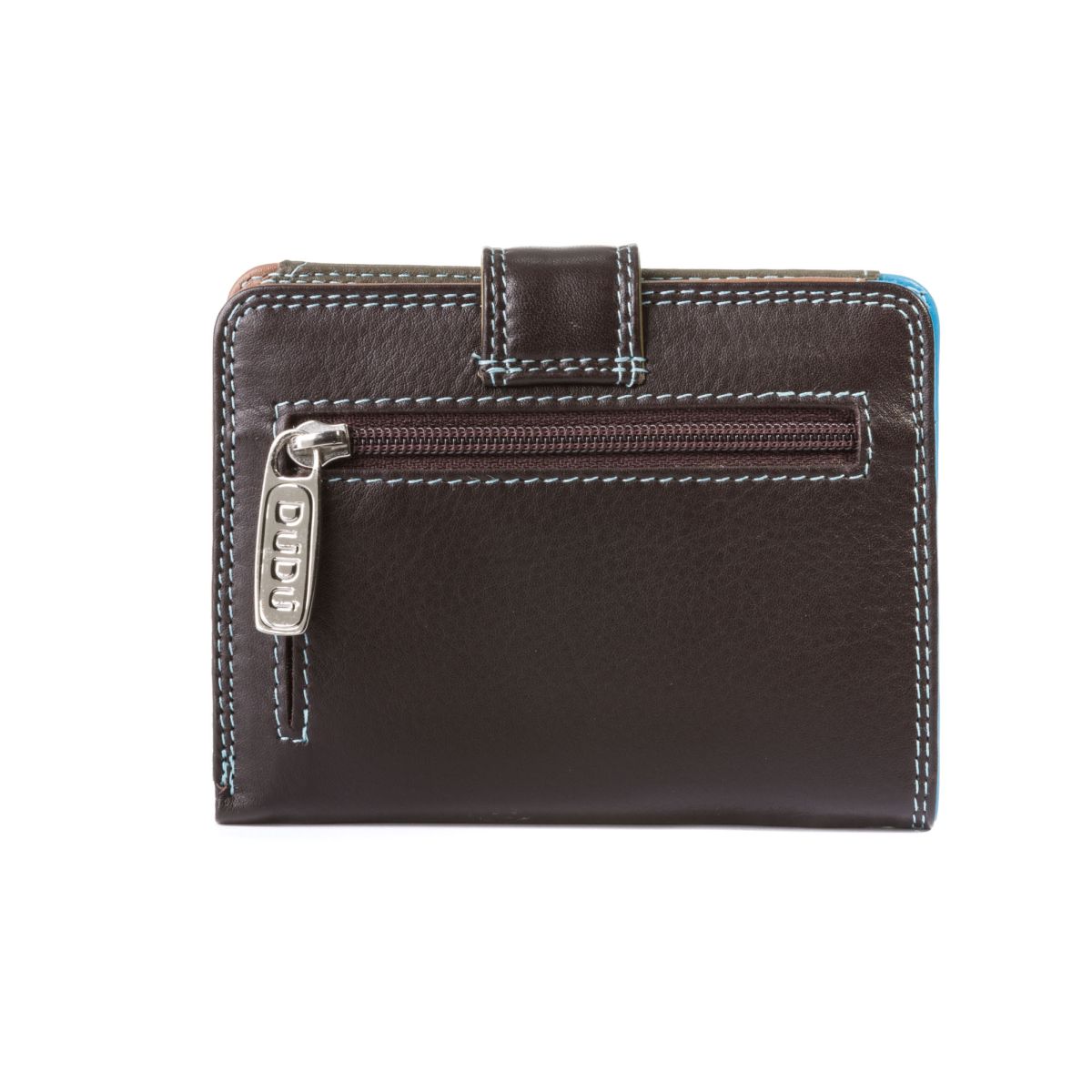 DuDu Small Womans Wallet Trifold Wallet - Dark Brown