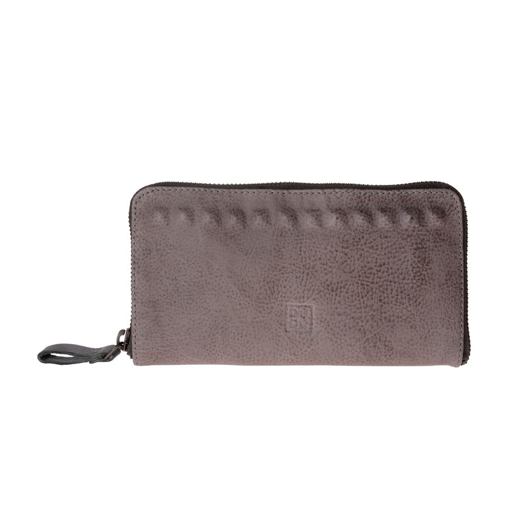 DuDu Ladies handmade premium leather wallet - Gray Stone