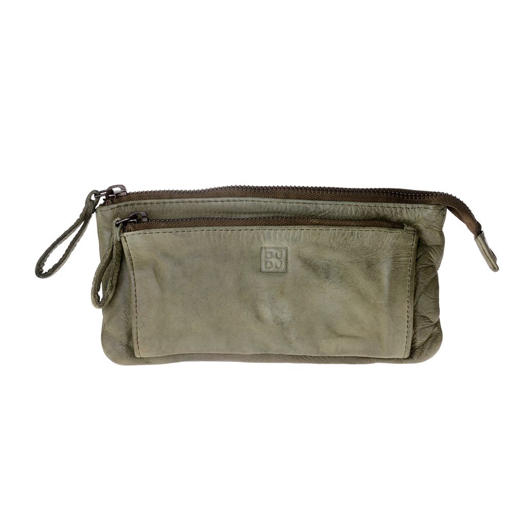DuDu Woman's Hand-Made Soft Leather Purse - Green