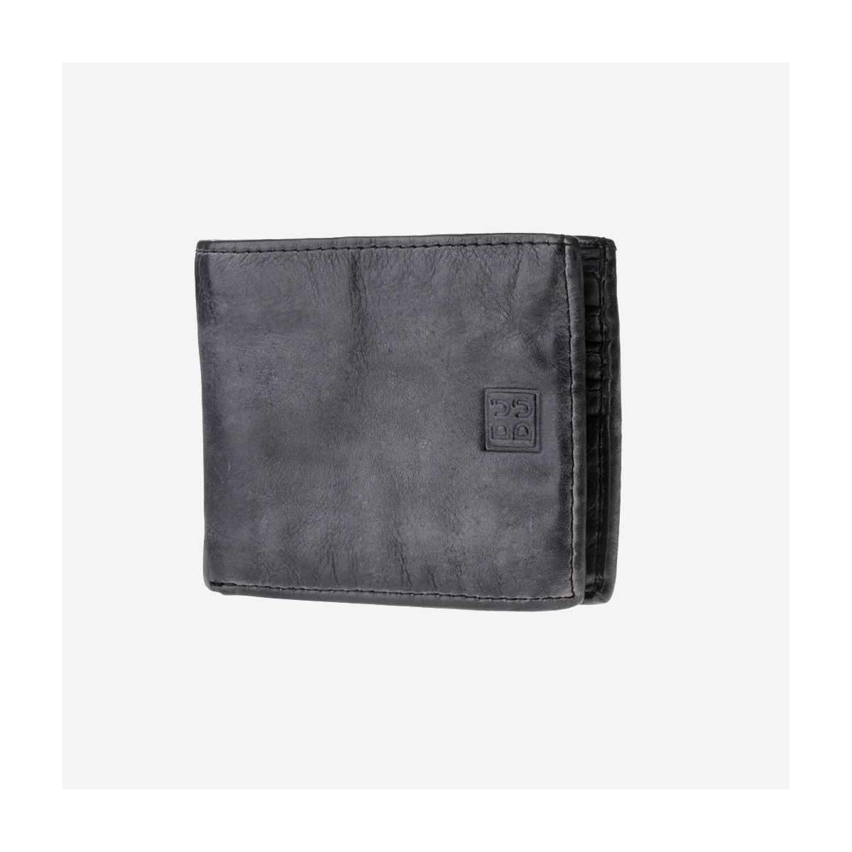 DuDu Mans hand-made soft natural high quality leather wallet - Black Slate