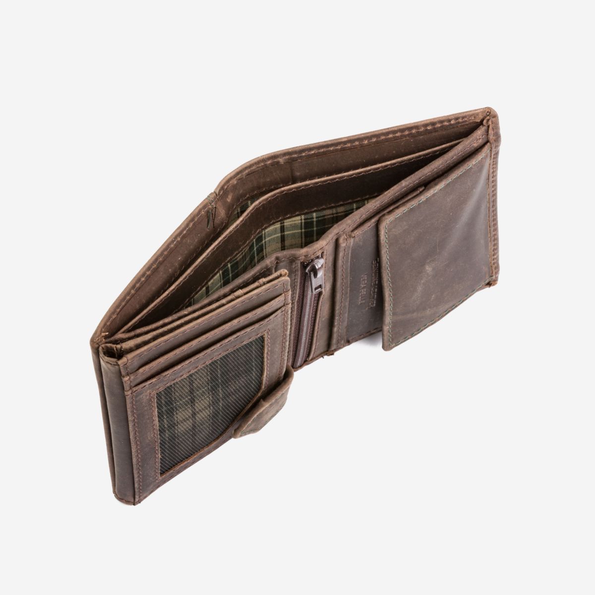 DuDu Small Mans Billfold Vertical Wallet  - Dark Brown