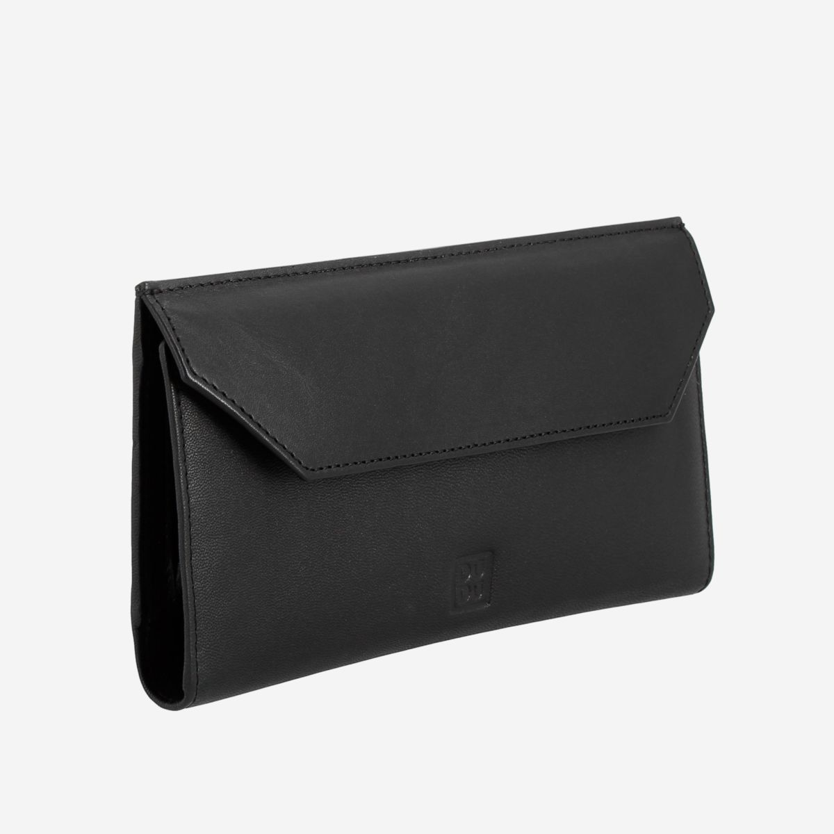 DuDu Ladies Envelope Leather Clutch Wallet Purse  - Black