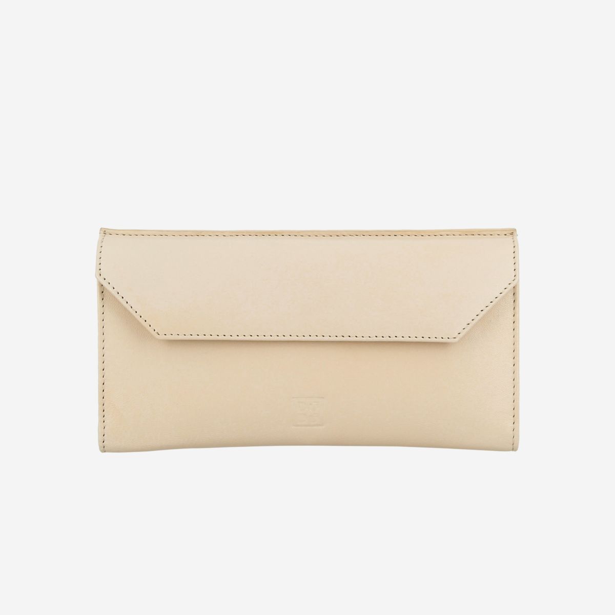 DuDu Ladies Envelope Leather Clutch Wallet Purse  - Ivory