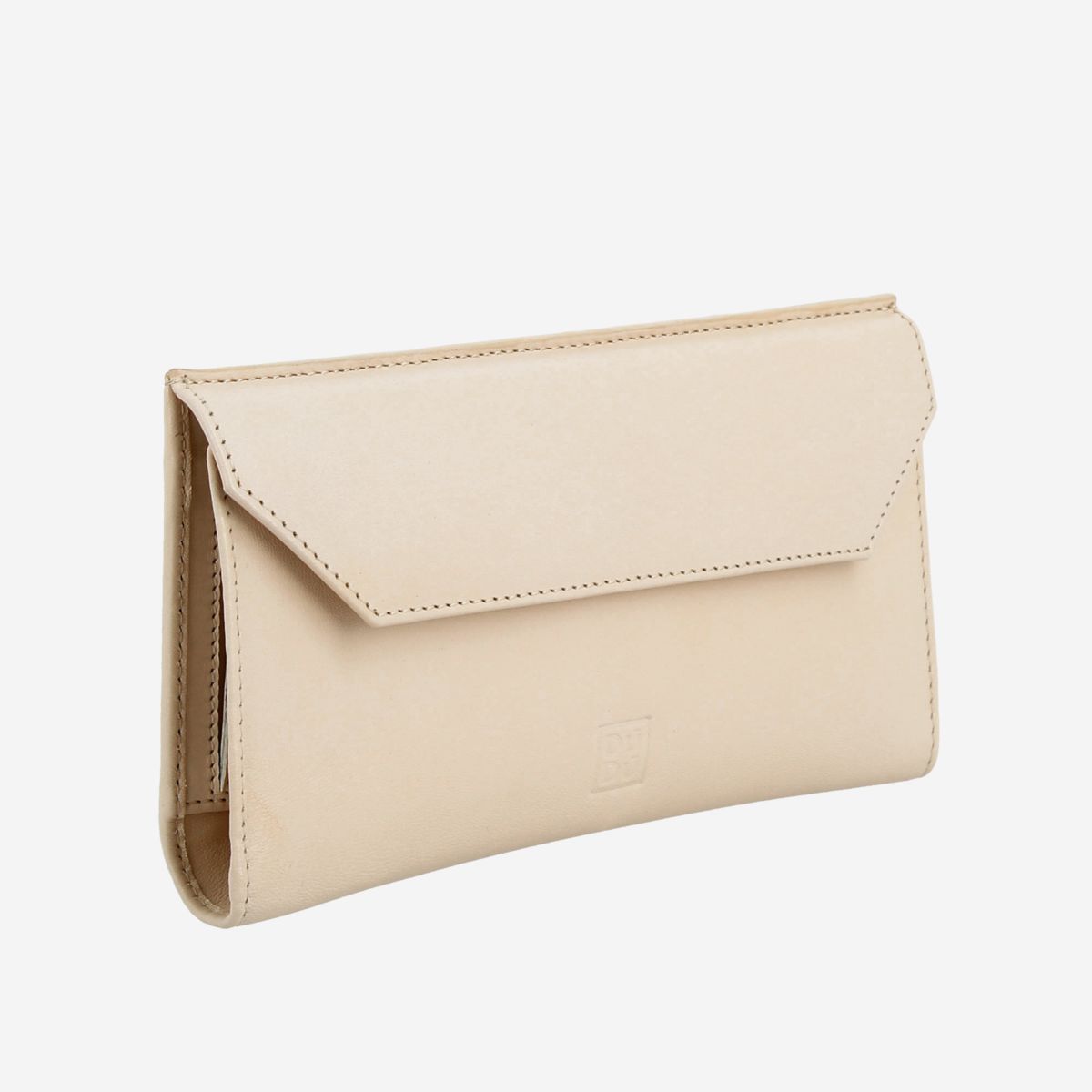 DuDu Ladies Envelope Leather Clutch Wallet Purse  - Ivory