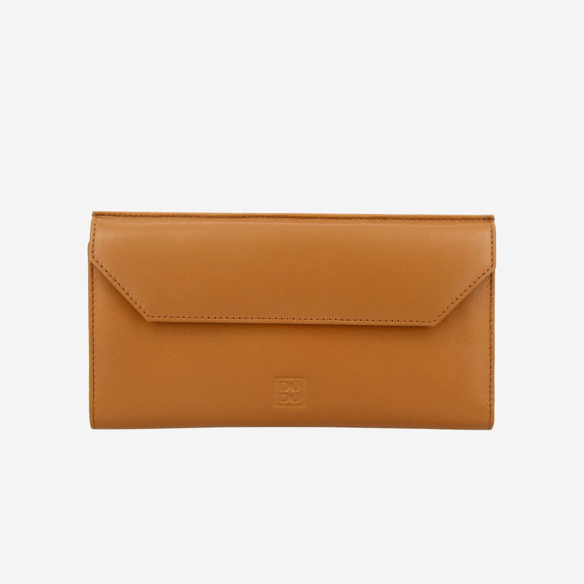 DuDu Ladies Envelope Leather Clutch Wallet Purse  - Buff