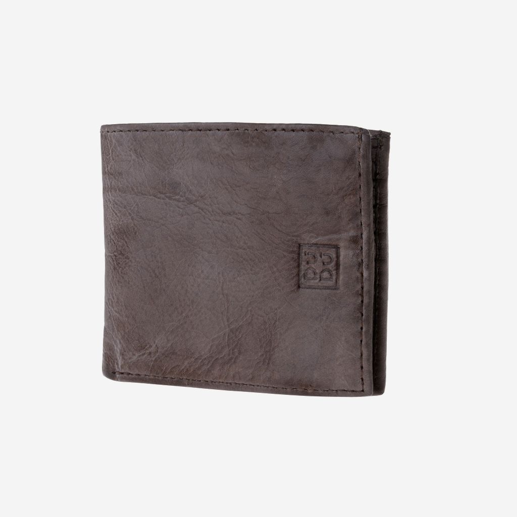 DuDu Mans hand-made soft natural high quality leather wallet - Gray