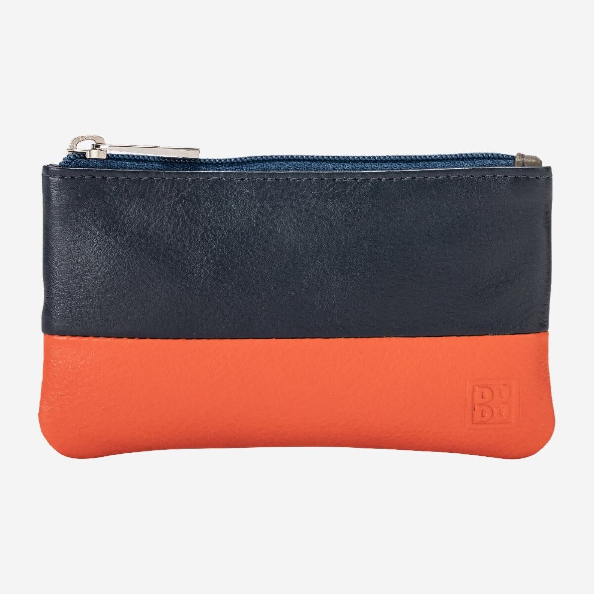 DuDu Leather Coin Purse - Blue/Red