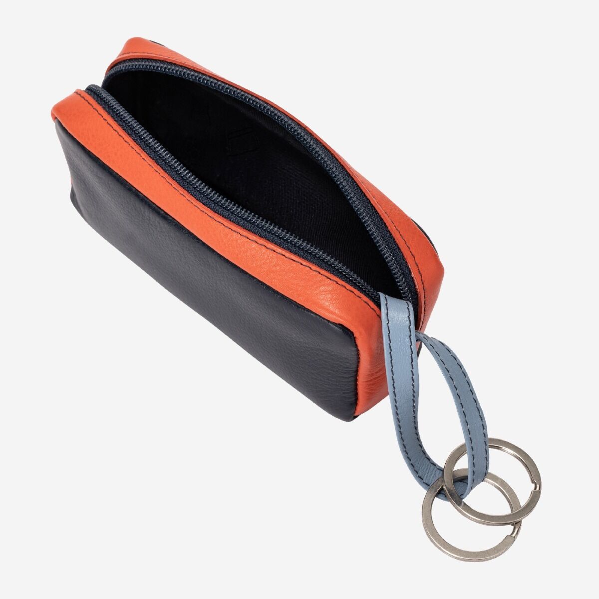 DuDu Leather Coin Purse - Blue/Red