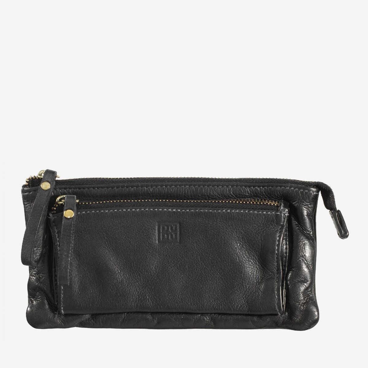 DuDu Woman's Hand-Made Soft Leather Purse - Black Slate