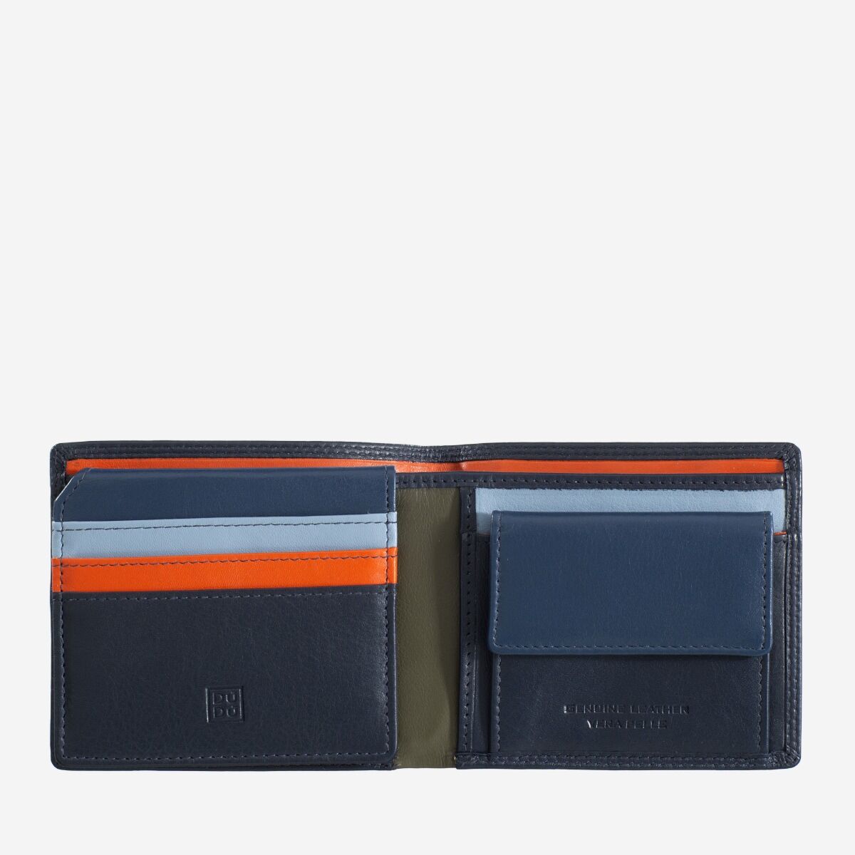 DuDu Mans genuine leather wallet - Navy