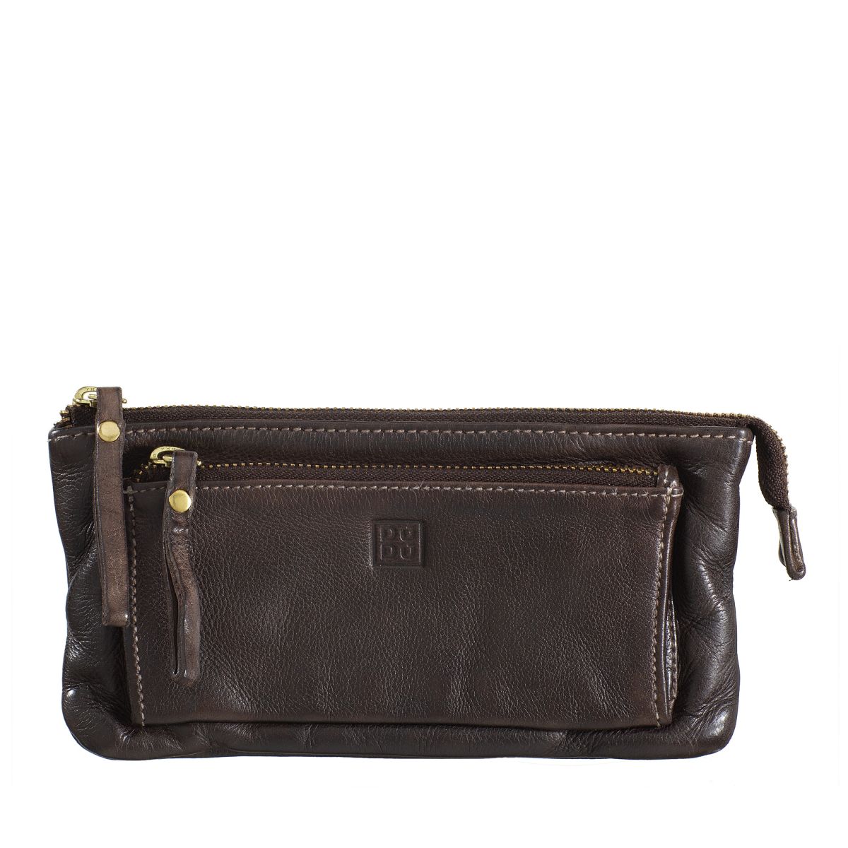 Woman's Hand-Made Soft Leather Purse - Dark Brown