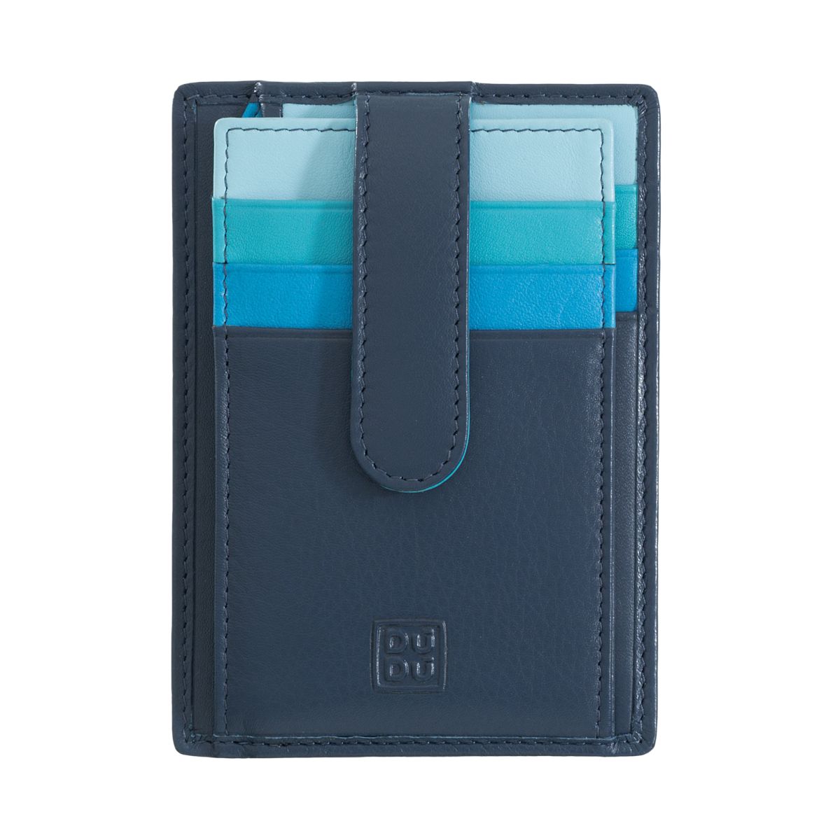 Compact multi color credit card holder wallet - Blue