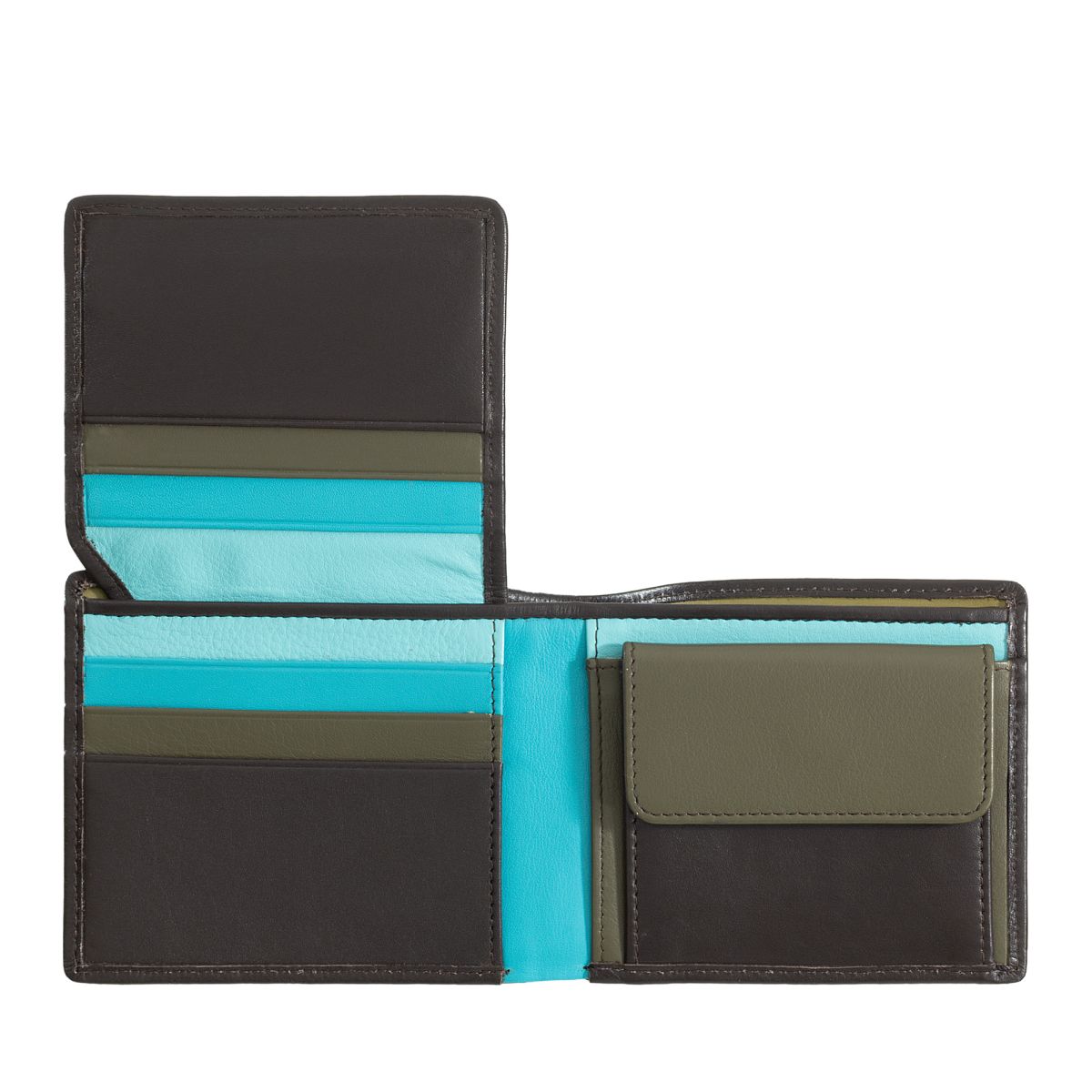 DuDu Mans genuine leather wallet - Brown