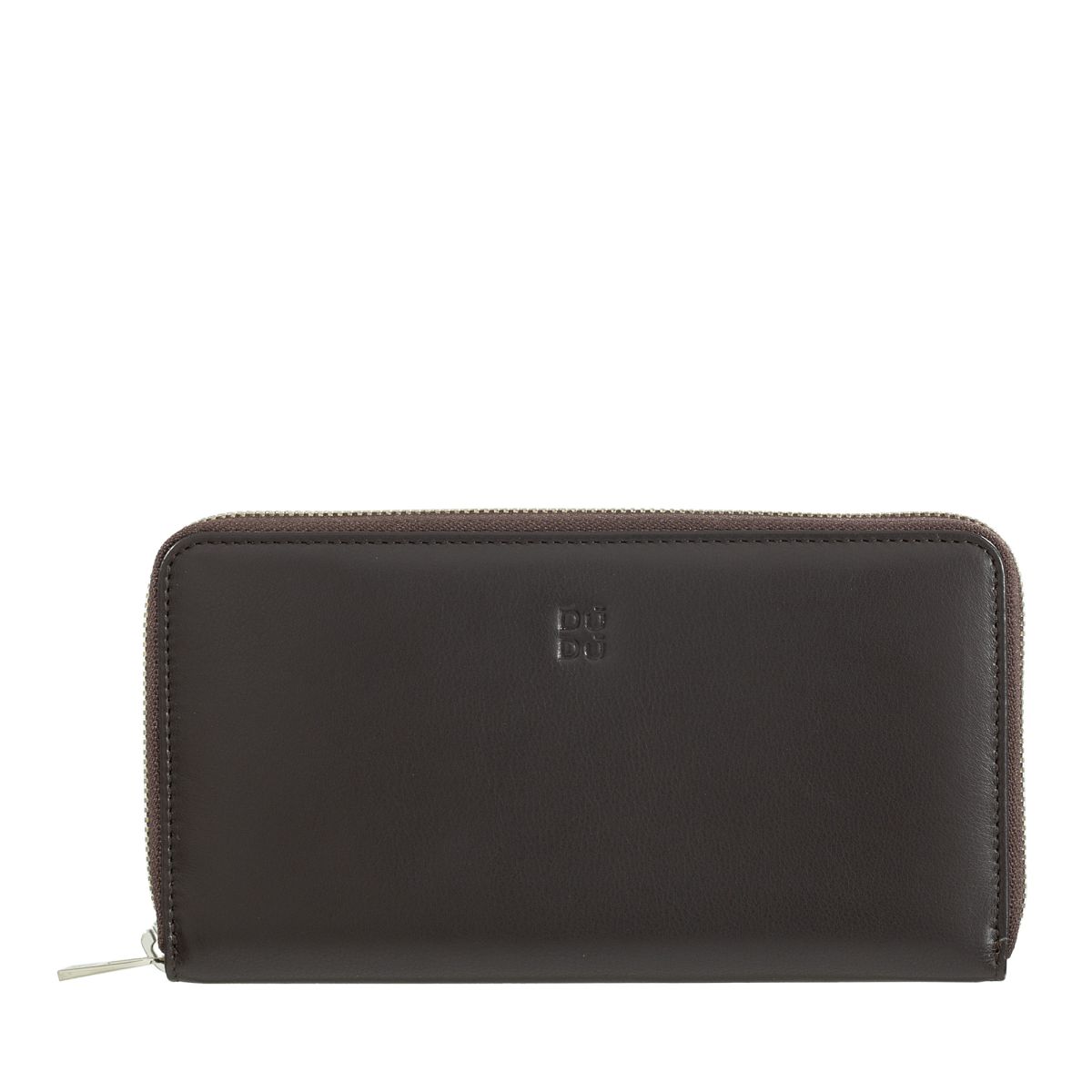 DuDu Zip around RFID wallet - Dark Brown