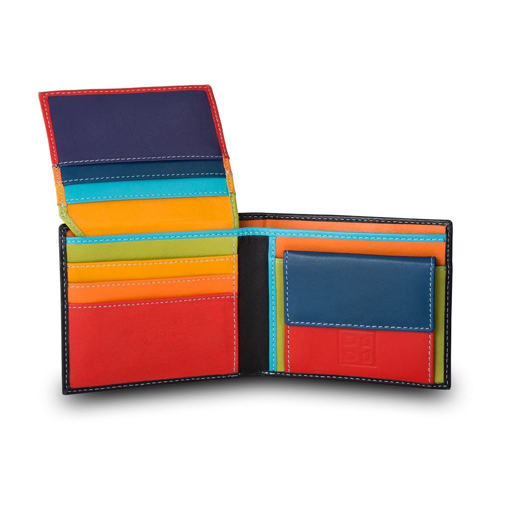 DuDu ארנק עור עם תא למטבעות - שחור