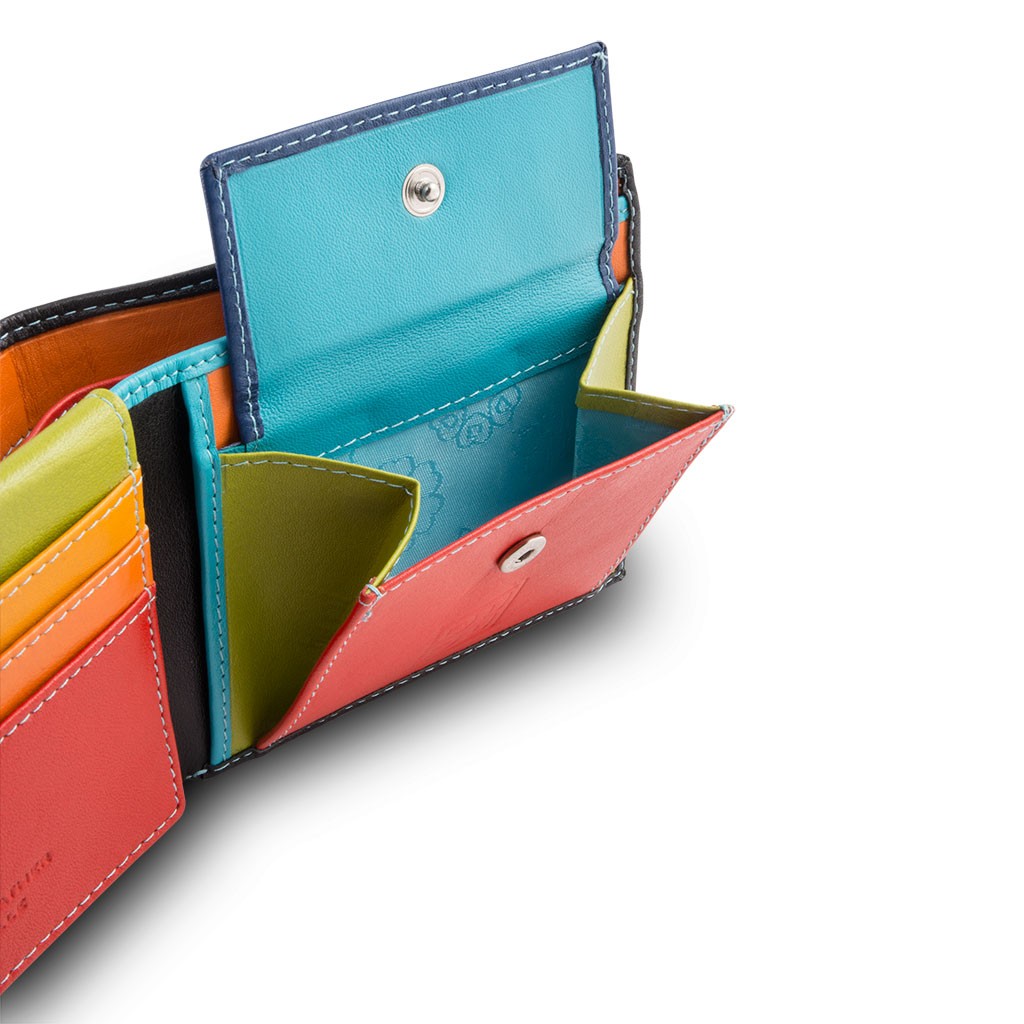 DuDu ארנק עור עם תא למטבעות - שחור