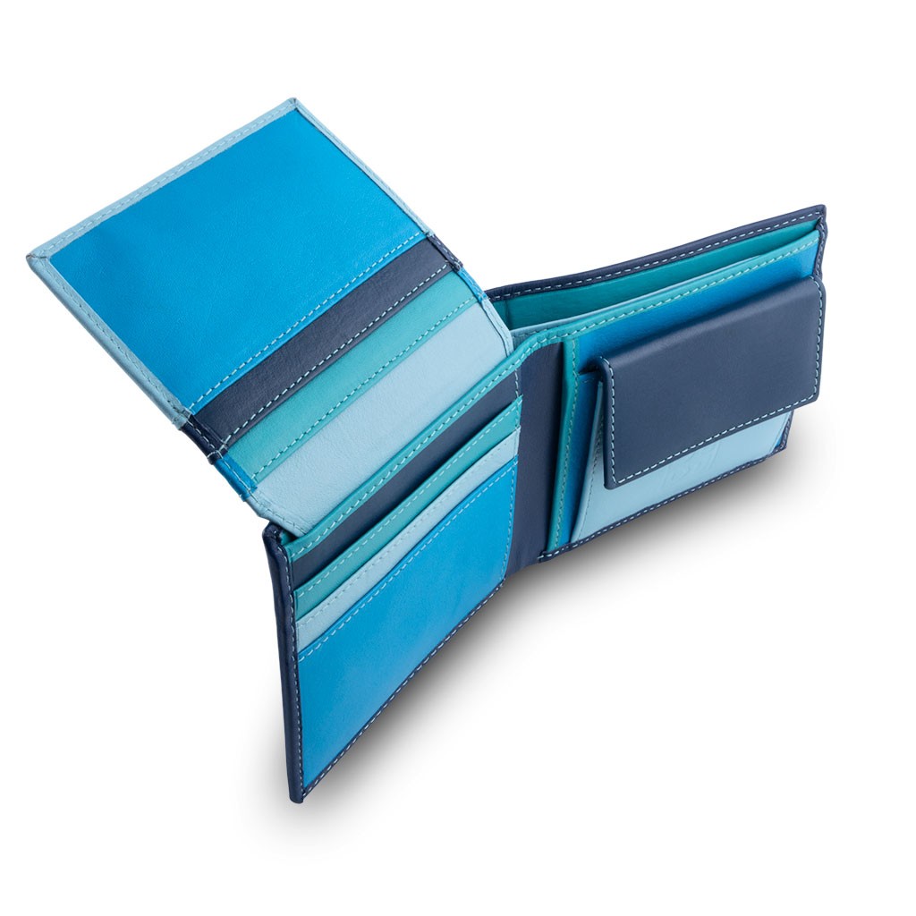 DuDu Mans genuine leather wallet - Blue