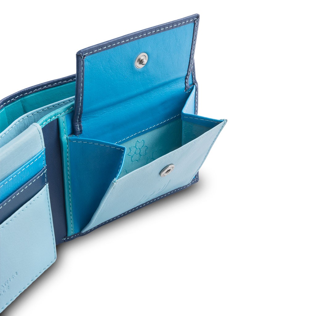 DuDu Mans genuine leather wallet - Blue