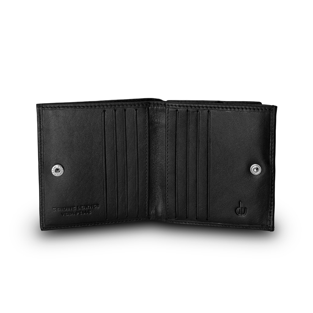 dv Small mans elegant billfold wallet  - Black