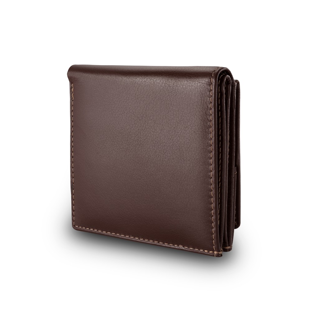 dv Small mans elegant billfold wallet  - Brown