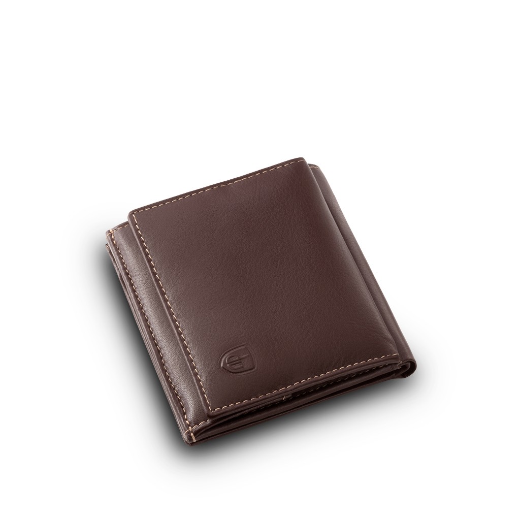 dv Small mans elegant billfold wallet  - Brown