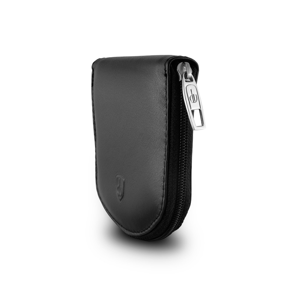 dv Leather Coin Purse - Black