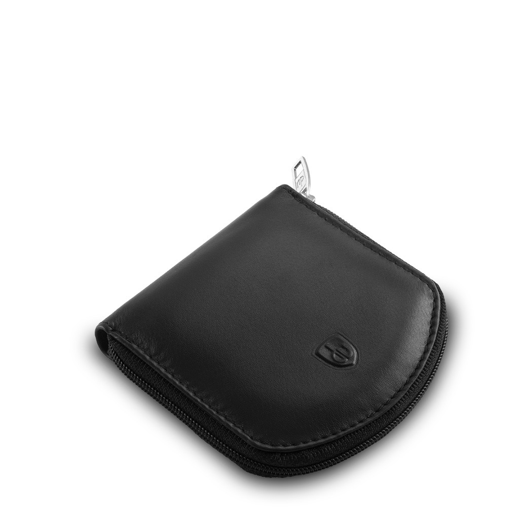 dv Leather Coin Purse - Black