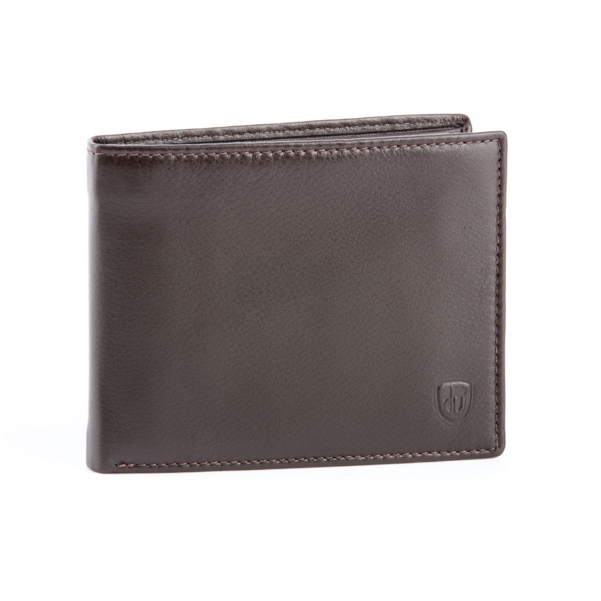 dv Leather Wallet for men with inner flap side - Brown