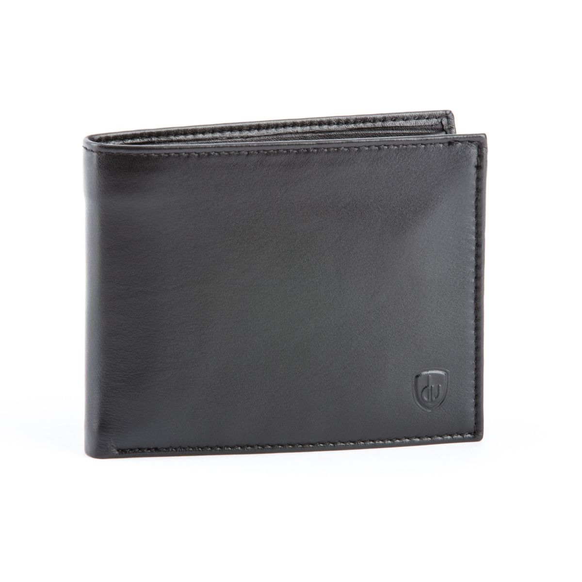 dv Leather Wallet for men with inner flap side - Black