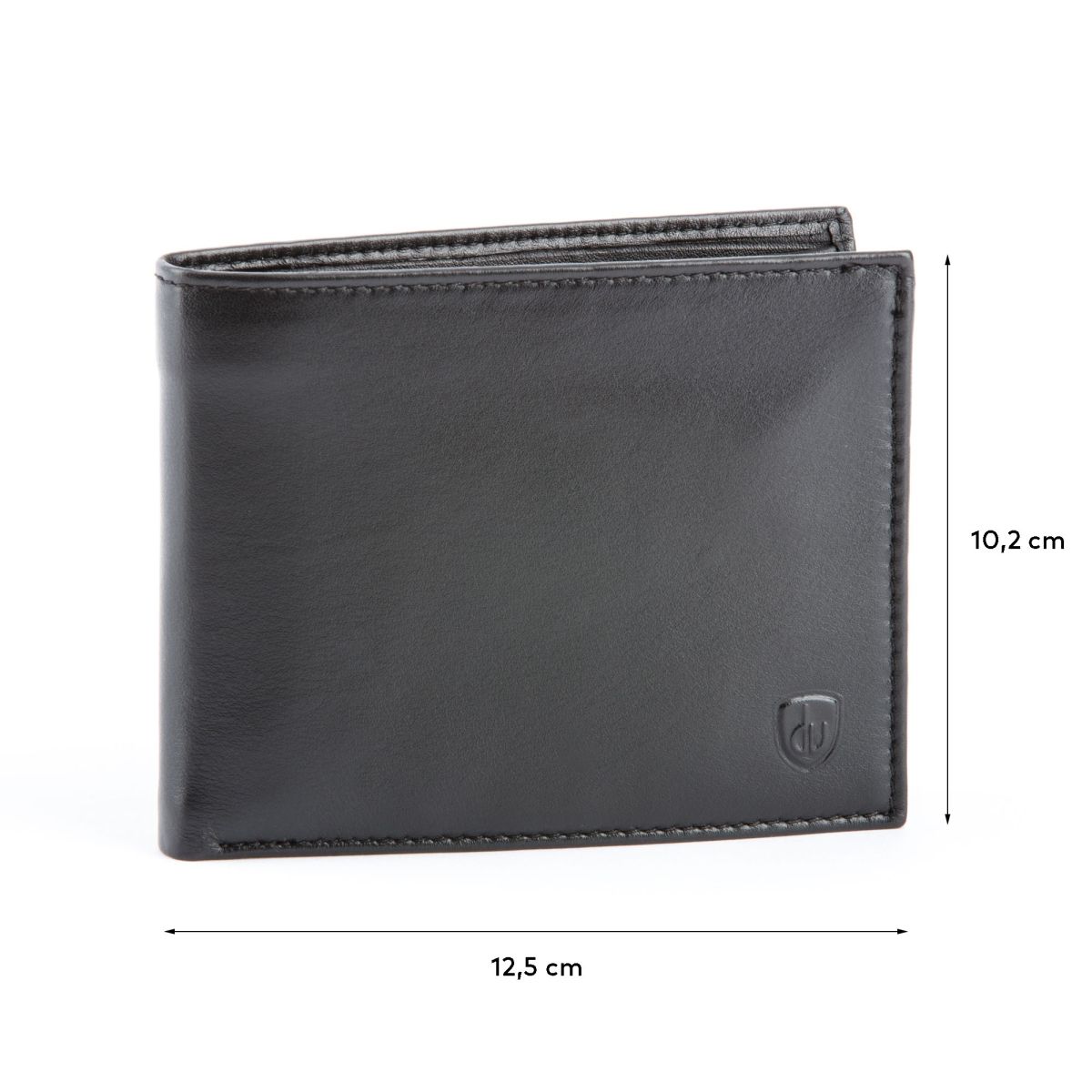 dv Leather Wallet for men with inner flap side - Black