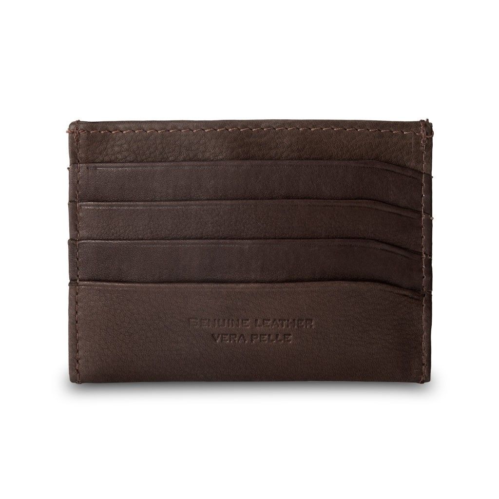dv Minimalist leather credit card wallet - Brown