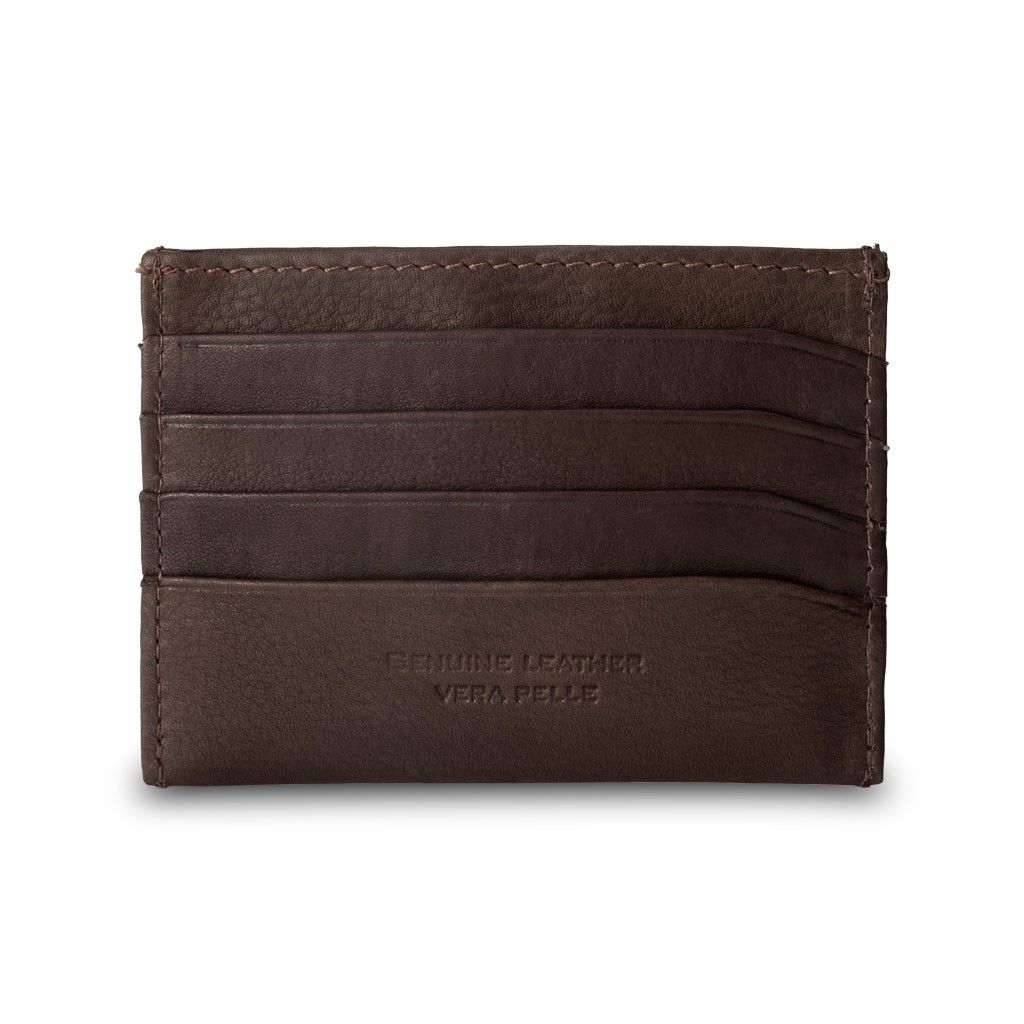 dv Minimalist leather credit card wallet - Brown