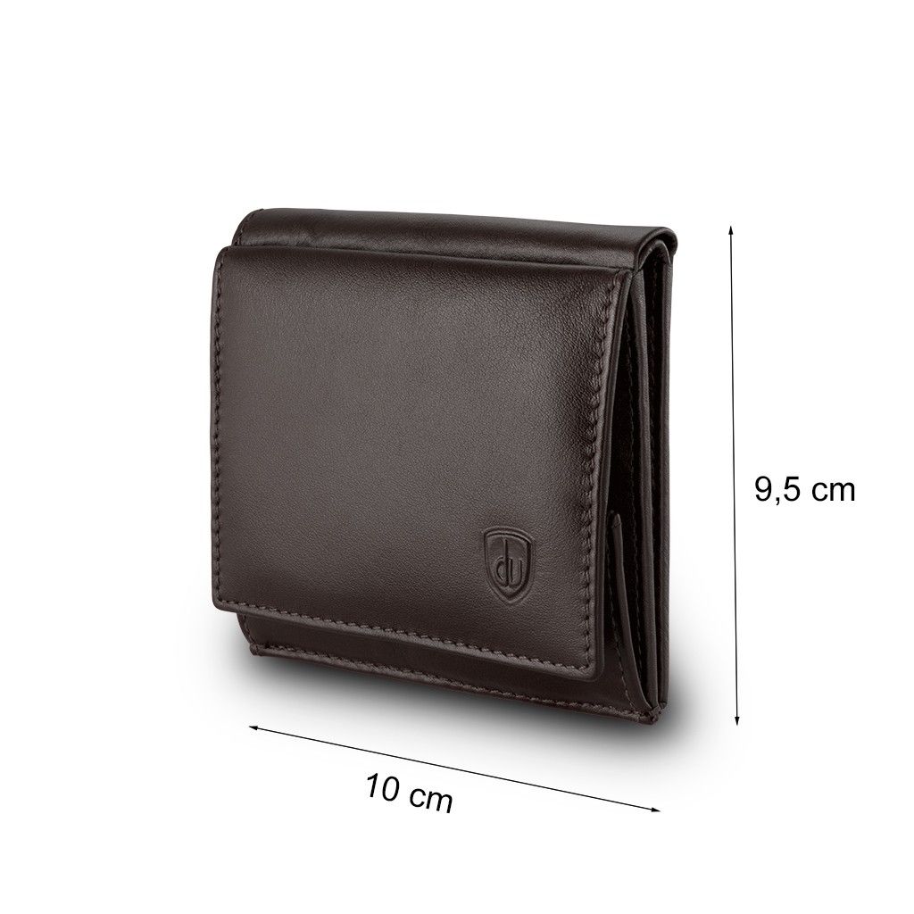 dv Small mans elegant billfold wallet  - Dark Brown