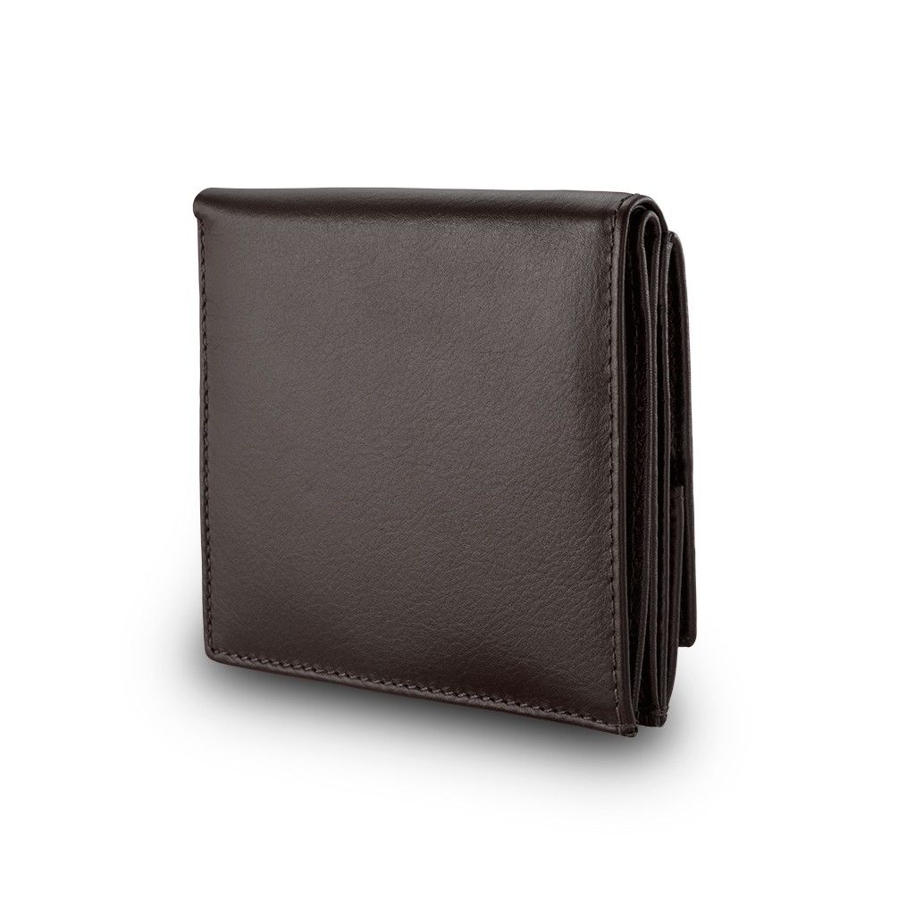 dv Small mans elegant billfold wallet  - Dark Brown